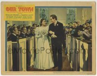 5b833 OUR TOWN LC 1940 bride Martha Scott & groom William Holden are married, Thornton Wilder!