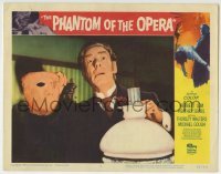 5b840 PHANTOM OF THE OPERA LC #2 1962 horrified Michael Gough pulls mask from disfigured Herbert Lom