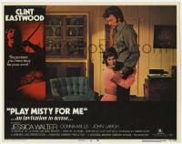 5b842 PLAY MISTY FOR ME LC #4 1971 Clint Eastwood with psycho Jessica Walter kneeling by him!