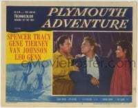 5b844 PLYMOUTH ADVENTURE LC #4 1952 worried Gene Tierney watches Leo Genn grab Spencer Tracy!