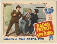 5b853 RADAR PATROL VS SPY KING chapter 1 LC #1 1949 full-color Kirk Alyn beaten up by two bad guys!