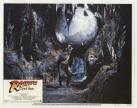 5b854 RAIDERS OF THE LOST ARK int'l LC #3 1981 classic scene of Harrison Ford running from boulder!