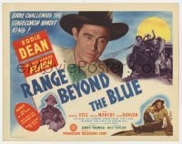 5b382 RANGE BEYOND THE BLUE TC 1947 cowboy Eddie Dean challenges the stagecoach bandit king!