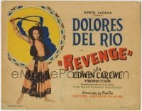5b389 REVENGE TC 1928 sexy bear-taming gypsy girl Dolores del Rio with whip with shadow behind!
