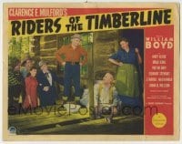 5b867 RIDERS OF THE TIMBERLINE LC 1941 William Boyd as Hopalong Cassidy laughs at Andy Clyde!