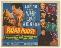 5b395 ROAD HOUSE TC R1953 Ida Lupino, Cornel Wilde, Richard Widmark, Celeste Holm, film noir!