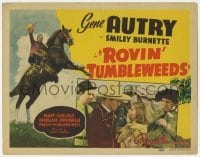 5b398 ROVIN' TUMBLEWEEDS TC 1939 great images of cowboy Gene Autry on horse & with Mary Carlisle!