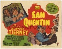 5b401 SAN QUENTIN TC 1947 Lawrence Tierney, Barton MacLane, cool film noir artwork!