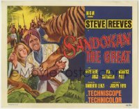 5b402 SANDOKAN THE GREAT TC 1965 Umberto Lenzi, great art of tiger leaping at Steve Reeves!