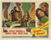 5b885 SINBAD THE SAILOR LC #2 1946 Douglas Fairbanks Jr. surprises sexy Maureen O'Hara!