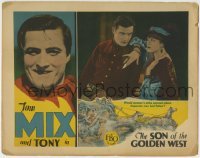 5b890 SON OF THE GOLDEN WEST LC 1928 will Tom Mix be seduced by pretty woman picking his pocket!