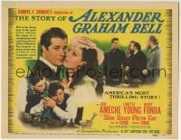 5b439 STORY OF ALEXANDER GRAHAM BELL TC 1939 Don Ameche, Loretta Young, Henry Fonda, rare!