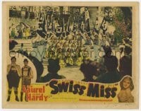 5b907 SWISS MISS LC #5 R1947 unusual ceremony, border art of Stan Laurel & Oliver Hardy, Hal Roach!