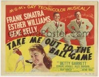 5b449 TAKE ME OUT TO THE BALL GAME TC 1949 Frank Sinatra, Esther Williams, Gene Kelly, baseball!