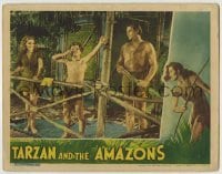 5b910 TARZAN & THE AMAZONS LC 1945 Johnny Weissmuller, Brenda Joyce, Johnny Sheffield as Boy!