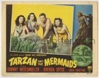 5b914 TARZAN & THE MERMAIDS LC #3 1948 Johnny Weissmuller with knife, Linda Christian & sexy girls!