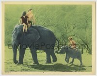 5b918 TARZAN FINDS A SON LC #6 R1958 Johnny Weissmuller, O'Sullivan & Sheffield on elephants!