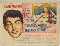 5b459 TEN THOUSAND BEDROOMS TC 1957 art of Dean Martin & sexy Anna Maria Alberghetti in bed!