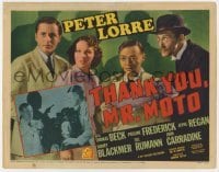 5b461 THANK YOU MR. MOTO TC 1937 Asian Peter Lorre, Thomas Beck, Pauline Frederick, rare!