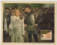 5b930 THAT LADY IN ERMINE LC #3 1948 Douglas Fairbanks Jr. in armor with Betty Grable in fur robe!