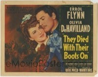 5b464 THEY DIED WITH THEIR BOOTS ON TC 1941 Errol Flynn & Olivia De Havilland at Little Big Horn!