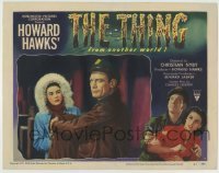 5b932 THING LC #7 1951 Howard Hawks classic, Kenneth Tobey hands blanket to Margaret Sheridan!