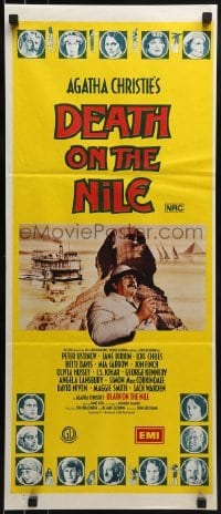 5c636 DEATH ON THE NILE Aust daybill 1978 Peter Ustinov, Agatha Christie, different Sphinx image!