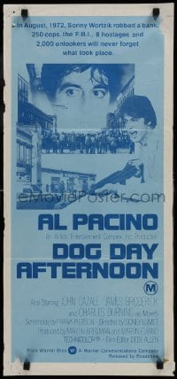 5c646 DOG DAY AFTERNOON Aust daybill 1975 Al Pacino, Sidney Lumet bank robbery crime classic!