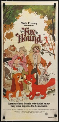 5c677 FOX & THE HOUND Aust daybill 1981 friends who didn't know they were supposed to be enemies!