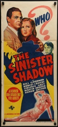 5c721 HOUSE OF HORRORS Aust daybill 1946 Rondo Hatton, Universal horror, The Sinister Shadow!