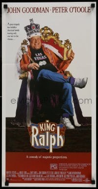 5c746 KING RALPH Aust daybill 1991 image of wacky American king John Goodman!