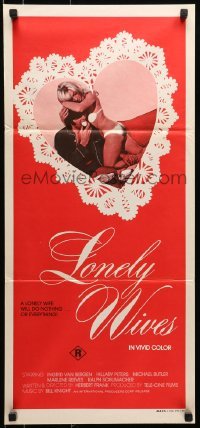 5c758 LONELY WIVES Aust daybill 1973 German sexploitation, what makes them do it, they need action!