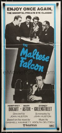 5c774 MALTESE FALCON Aust daybill R1980s Humphrey Bogart, Peter Lorre, directed by John Huston!
