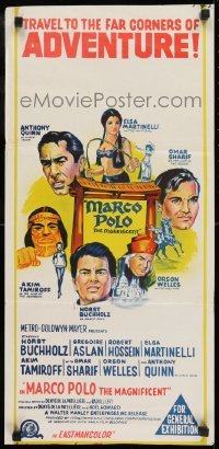 5c779 MARCO THE MAGNIFICENT Aust daybill 1966 Orson Welles, Anthony Quinn, star-studded adventure!