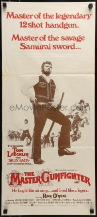 5c781 MASTER GUNFIGHTER Aust daybill 1975 Tom Laughlin, sword-fighting cowboy western!