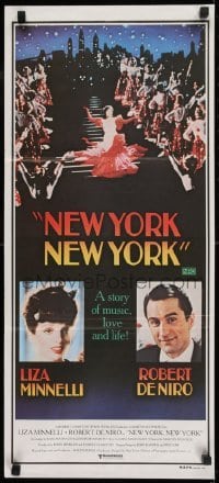 5c800 NEW YORK NEW YORK Aust daybill 1977 Martin Scorsese, Robert De Niro, Liza Minnelli sings!