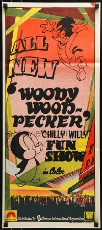 5c842 PARAMOUNT/CIC/UNIVERSAL Aust daybill 1970s the all new Woody Wood-Pecker show, Chilly Willy!