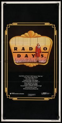 5c863 RADIO DAYS Aust daybill 1987 Woody Allen, Dianne Wiest, New York City!