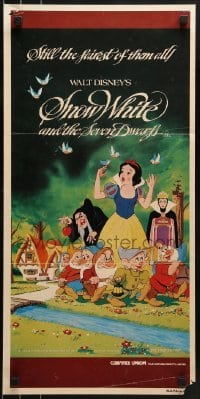 5c905 SNOW WHITE & THE SEVEN DWARFS Aust daybill R1983 Walt Disney animated cartoon fantasy classic!