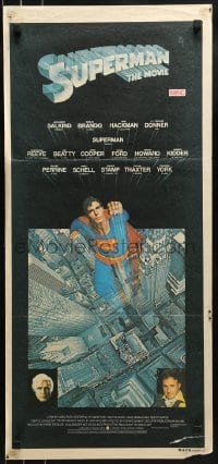 5c922 SUPERMAN Aust daybill 1978 hero Christopher Reeve flying from Metropolis!