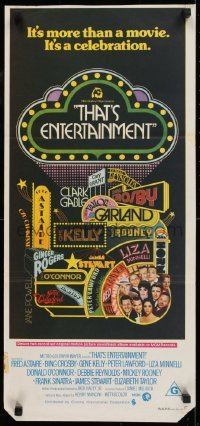5c938 THAT'S ENTERTAINMENT Aust daybill 1974 classic MGM Hollywood scenes, it's a celebration!