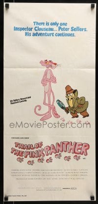 5c955 TRAIL OF THE PINK PANTHER Aust daybill 1982 Peter Sellers, Blake Edwards, cool cartoon art!