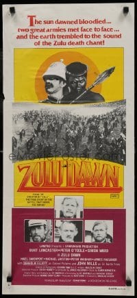 5c999 ZULU DAWN Aust daybill 1980 Burt Lancaster, Peter O'Toole, African adventure, different art!