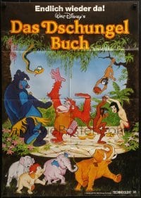 5c247 JUNGLE BOOK German R1987 Walt Disney cartoon classic, great different art of all characters!