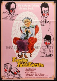 5c250 LADYKILLERS German R1973 cool completely different art of Alec Guinness and top cast!