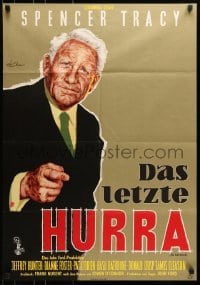 5c251 LAST HURRAH German 1959 John Ford directed, art of Spencer Tracy campaigning!