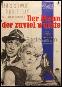 5c258 MAN WHO KNEW TOO MUCH German R1961 James Stewart & Doris Day, directed by Alfred Hitchcock!