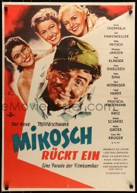 5c260 MIKOSCH RUCKT EIN German 1952 Georg Thomalla, Willy Fritsch, military comedy, white design!