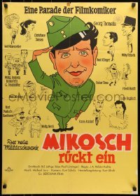 5c261 MIKOSCH RUCKT EIN German 1952 Georg Thomalla, Willy Fritsch, military comedy, yellow design!
