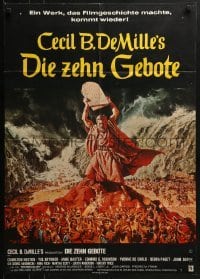5c299 TEN COMMANDMENTS German R1970s Cecil B. DeMille classic starring Charlton Heston & Yul Brynner!